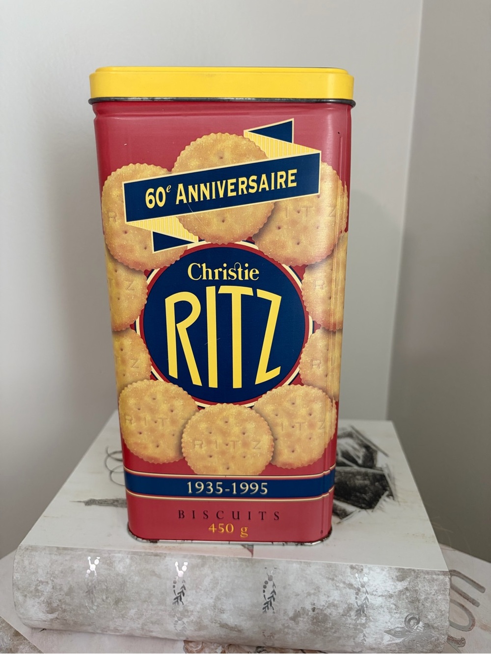 Christie's RITZ 60th Anniversary Red & Yellow Tin - Classic Crackers